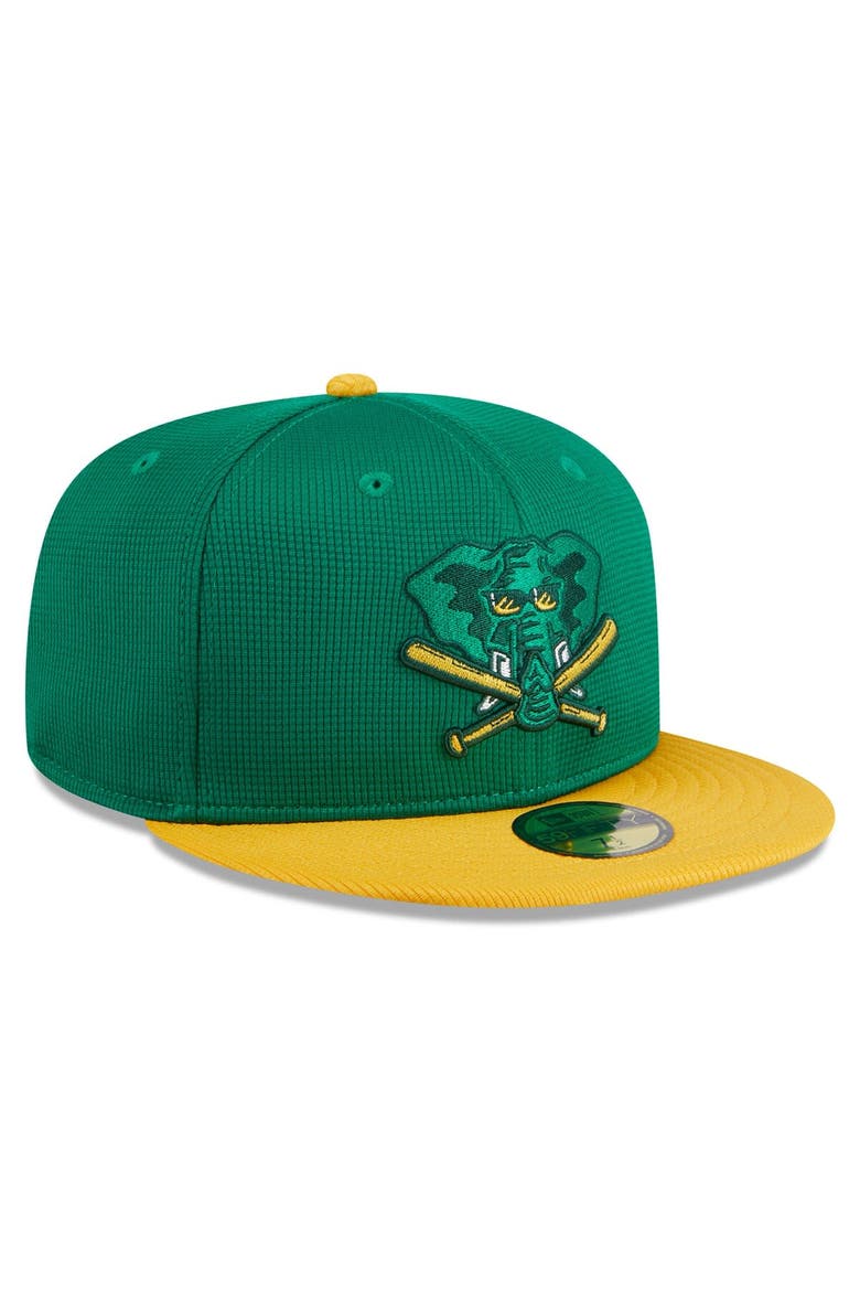 Youth New Era  Kelly Green Oakland Athletics 2024 Batting Practice 59FIFTY Fitted Hat, Alternate, color, Kelly Green