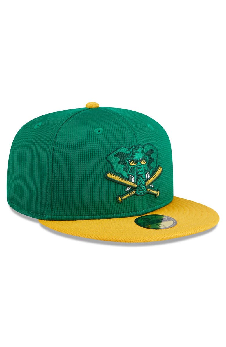 New Era Youth New Era  Kelly Green Oakland Athletics 2024 Batting Practice 59FIFTY Fitted Hat, Alternate, color, 