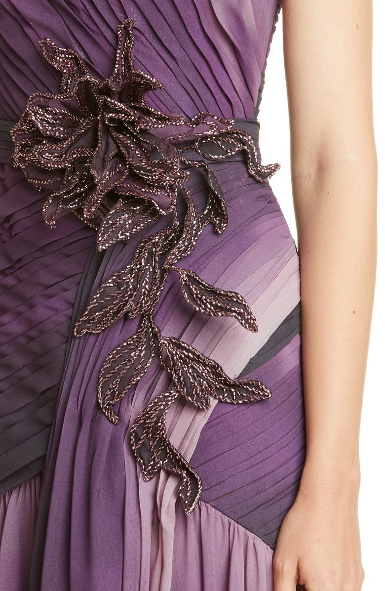 PatBO Patricia Bonaldi Ombré Embellished Chiffon Gown, Alternate, color, 