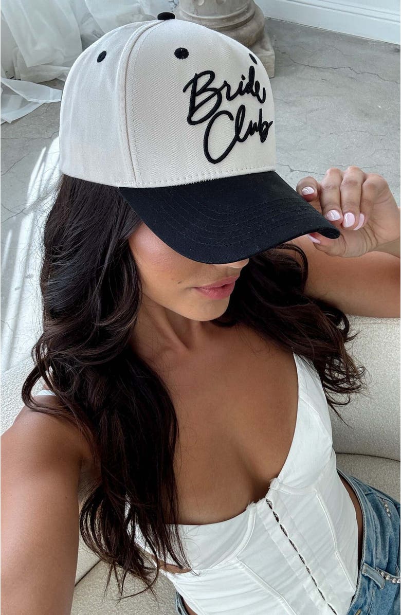 Untamed Petals BRIDE CLUB Baseball Hat - Black, Alternate, color, Black