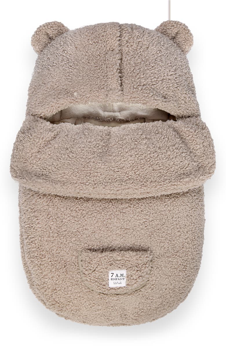 7 A.M. Enfant BébéPOD Bunting, Main, color, Oatmeal Teddy