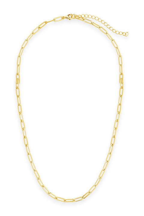 14K Gold Plated Small Link Necklace