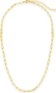 Sterling Forever 14K Gold Plated Small Link Necklace