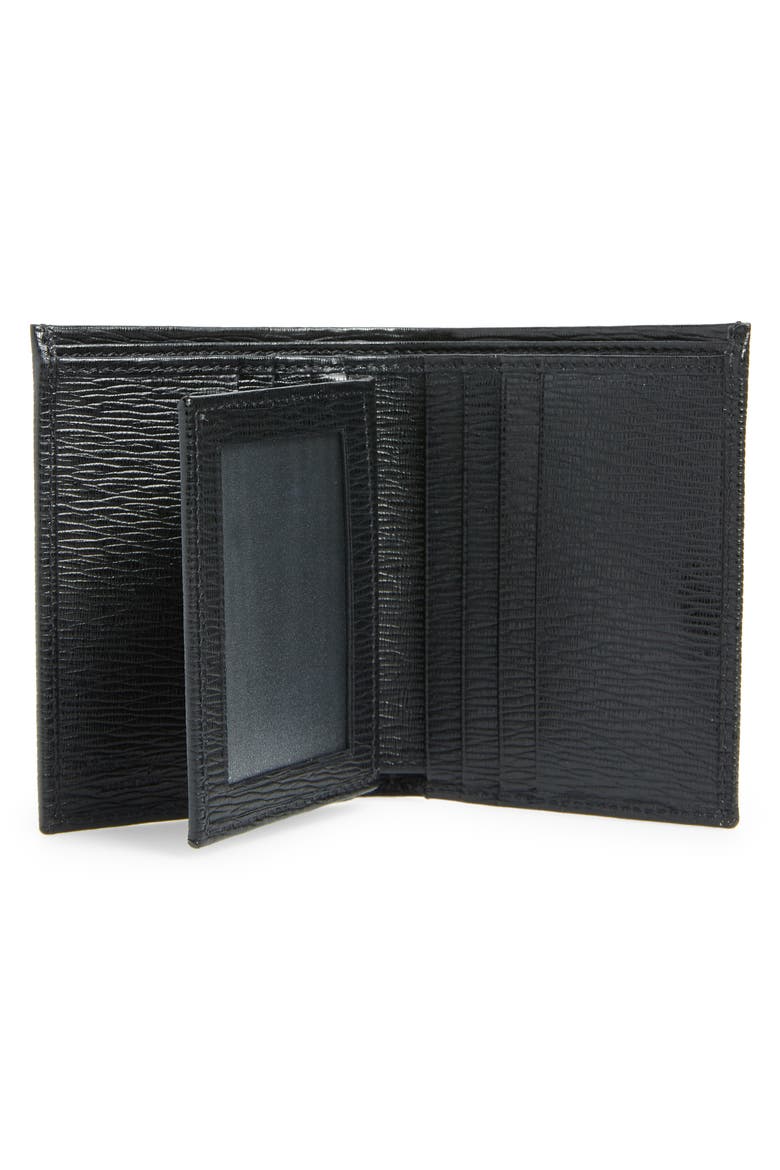 Salvatore Ferragamo Revival Leather Wallet, Alternate, color, BLACK