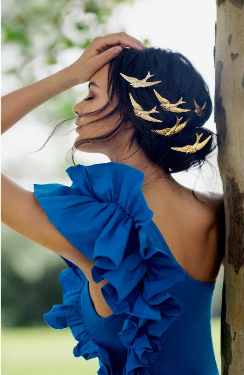 Epona Valley Cadillac Bird Clips, Alternate, color, Gold