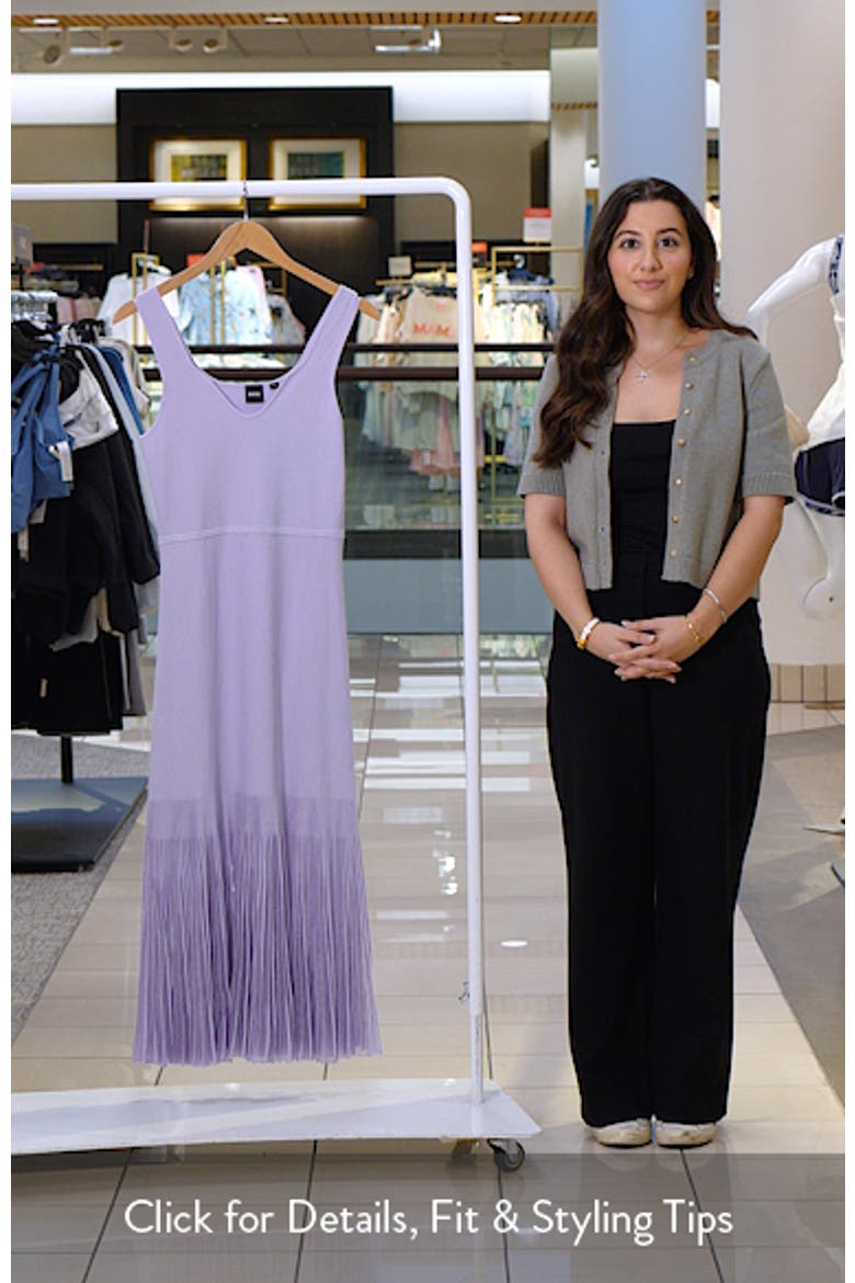 Floe Mixed Media Pleat Midi Dress video