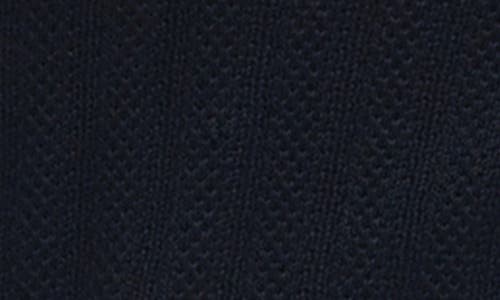 Desigual Charm Pointelle Stretch Cotton Top In Black