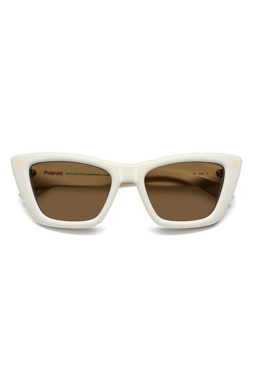 Polaroid 54mm Polarized Cat Eye Sunglasses In Brown