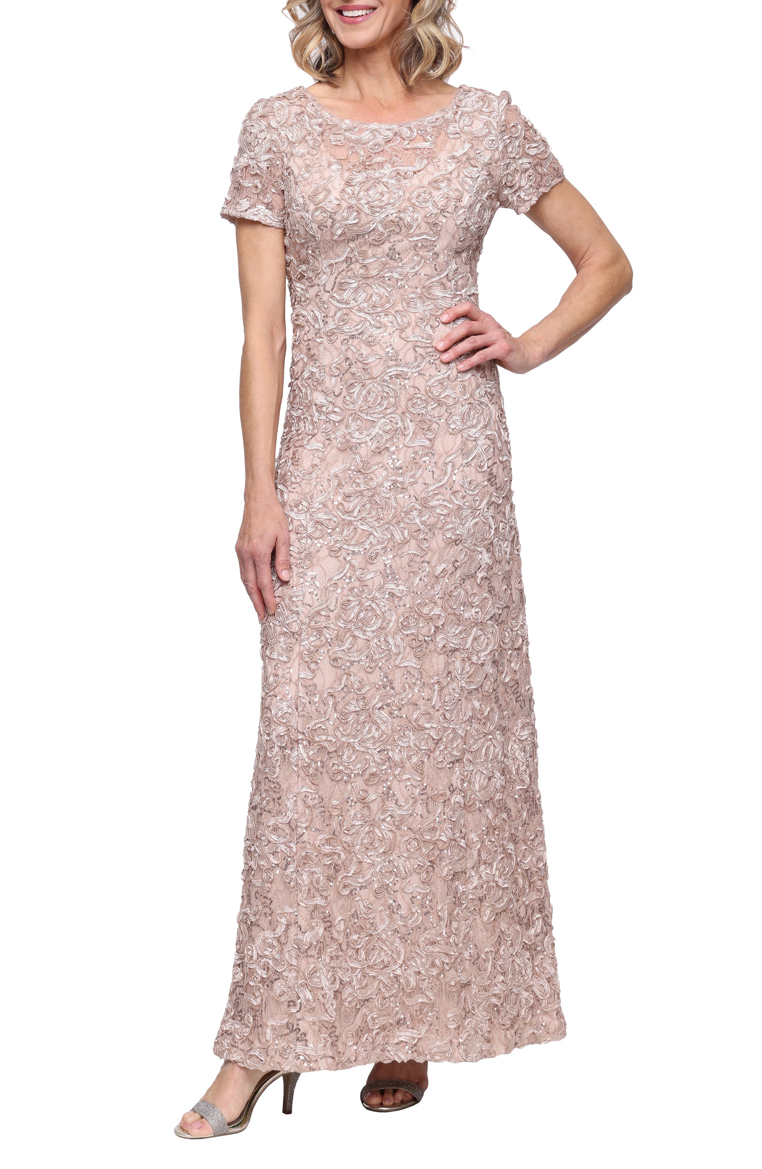 Embellished Soutache A-Line Gown