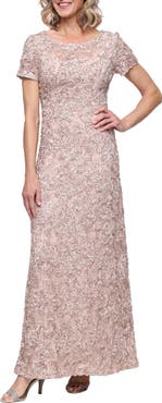 Alex Evenings Embellished Soutache A-Line Gown