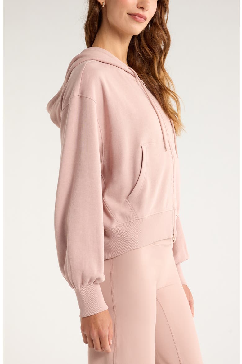 Go Easy Terry Zip Hoodie, Alternate, color, PINK FAWN