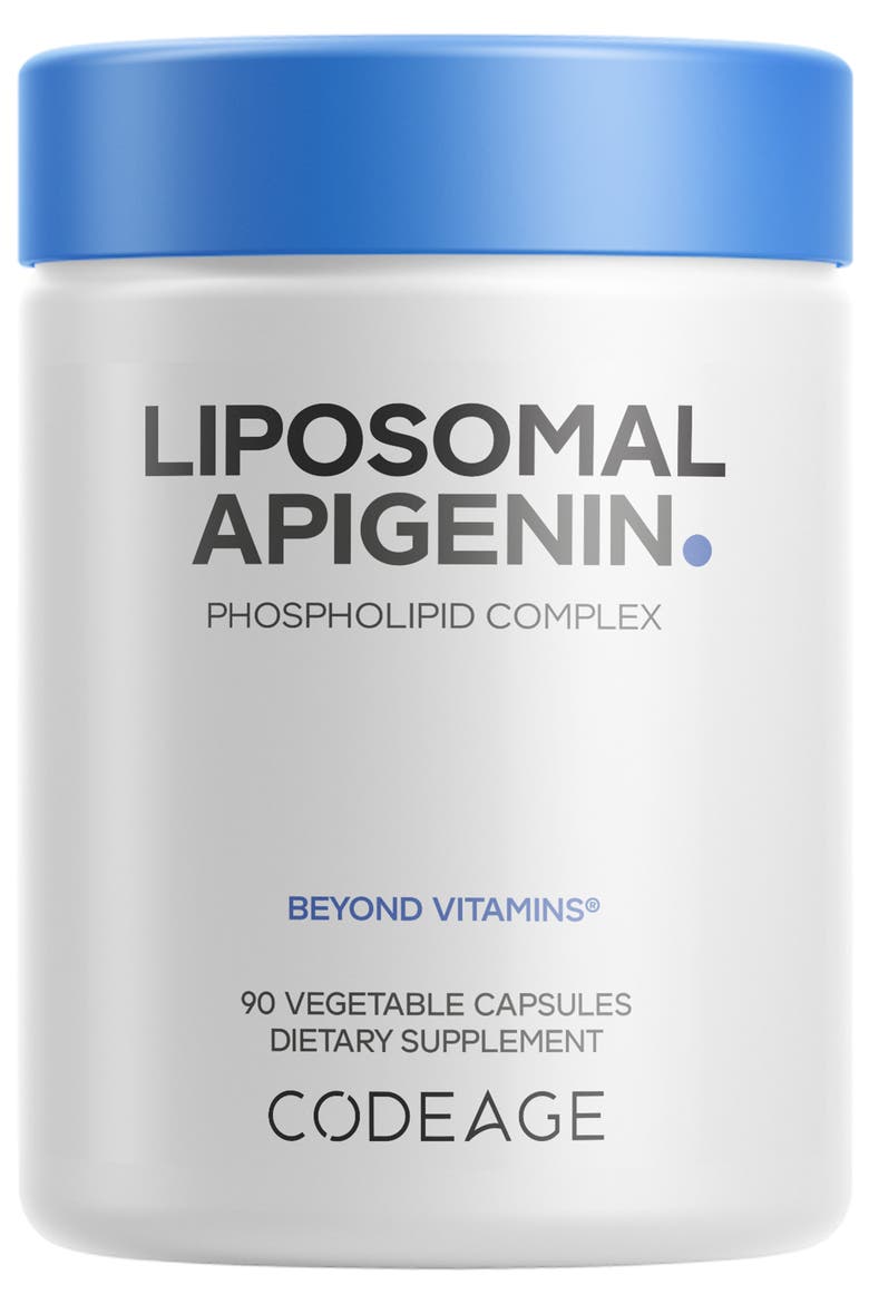 Liposomal Apigenin Daily Flavonoid Chamomile Supplement, Main, color, White