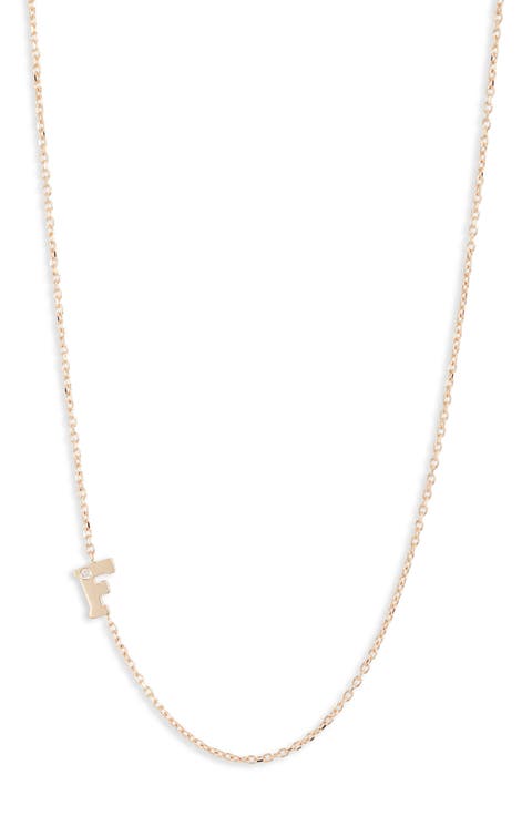 Diamond Initial Necklace