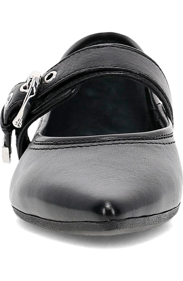 Frye Heather Pointed Toe Mary Jane Flat, Alternate, color, Black