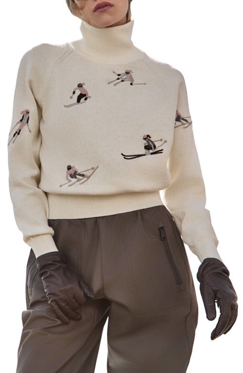 Alp N Rock Belle Ski Mock Neck Organic Cotton Blend Sweater In Neutral