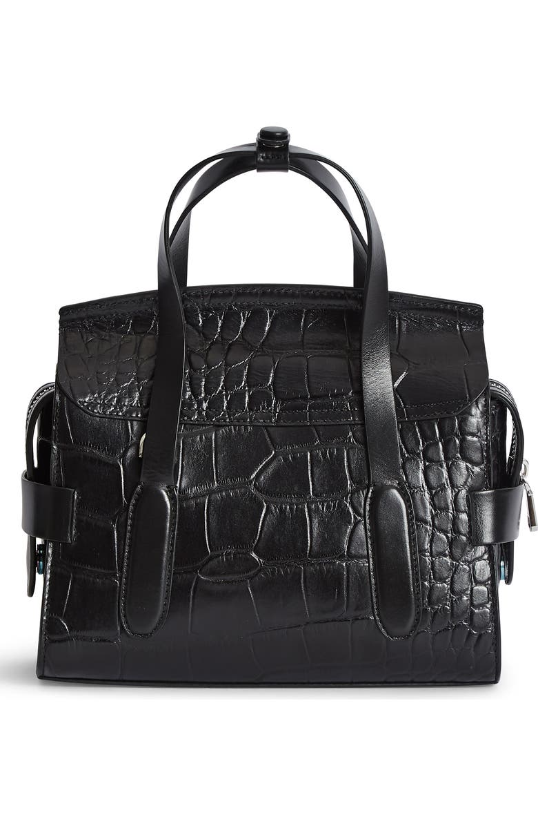 Reiss Sophie Croc Embossed Leather Crossbody Bag, Alternate, color,