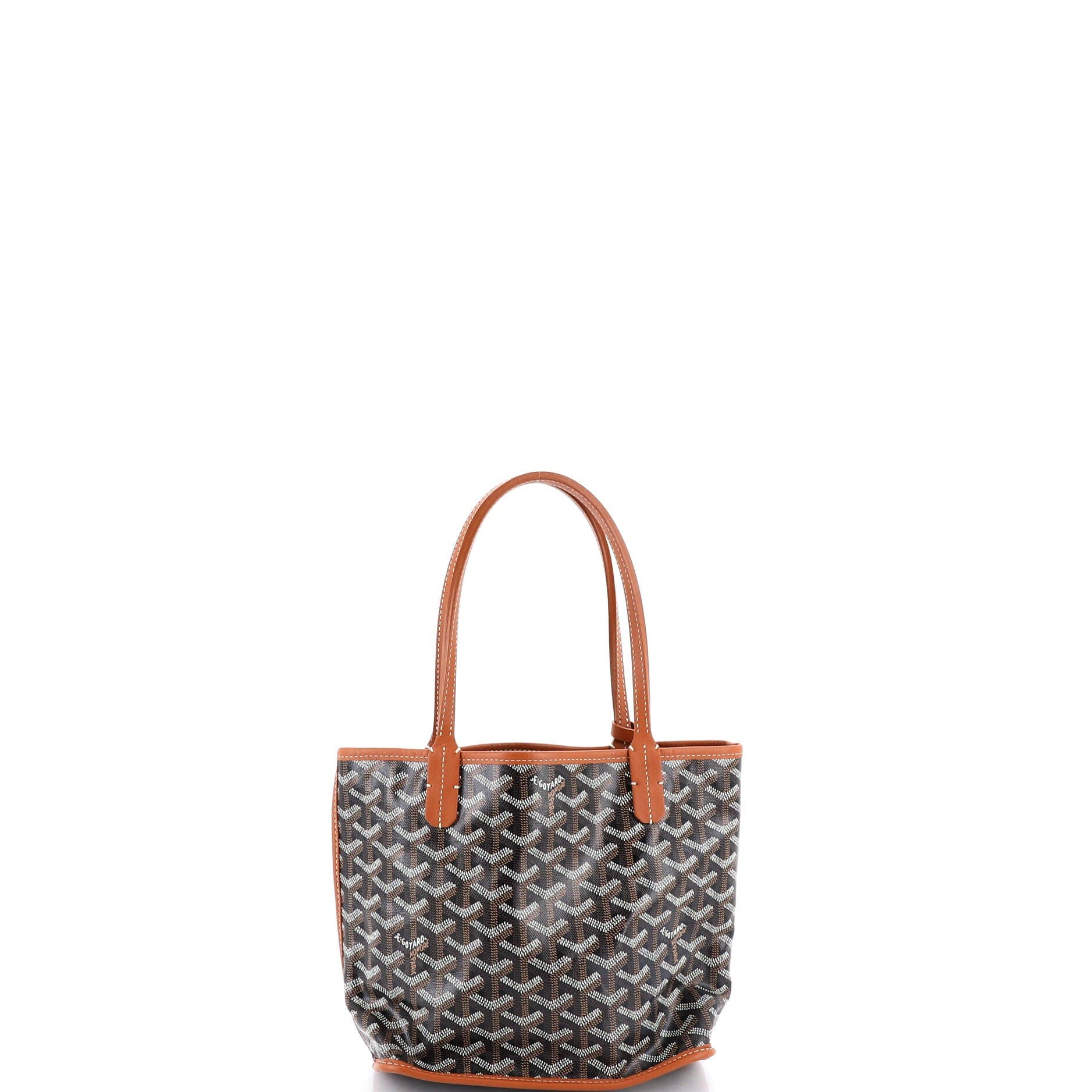 Pre-Owned Goyard Anjou Reversible Tote Coated Canvas Mini, Alternate, color, Brown