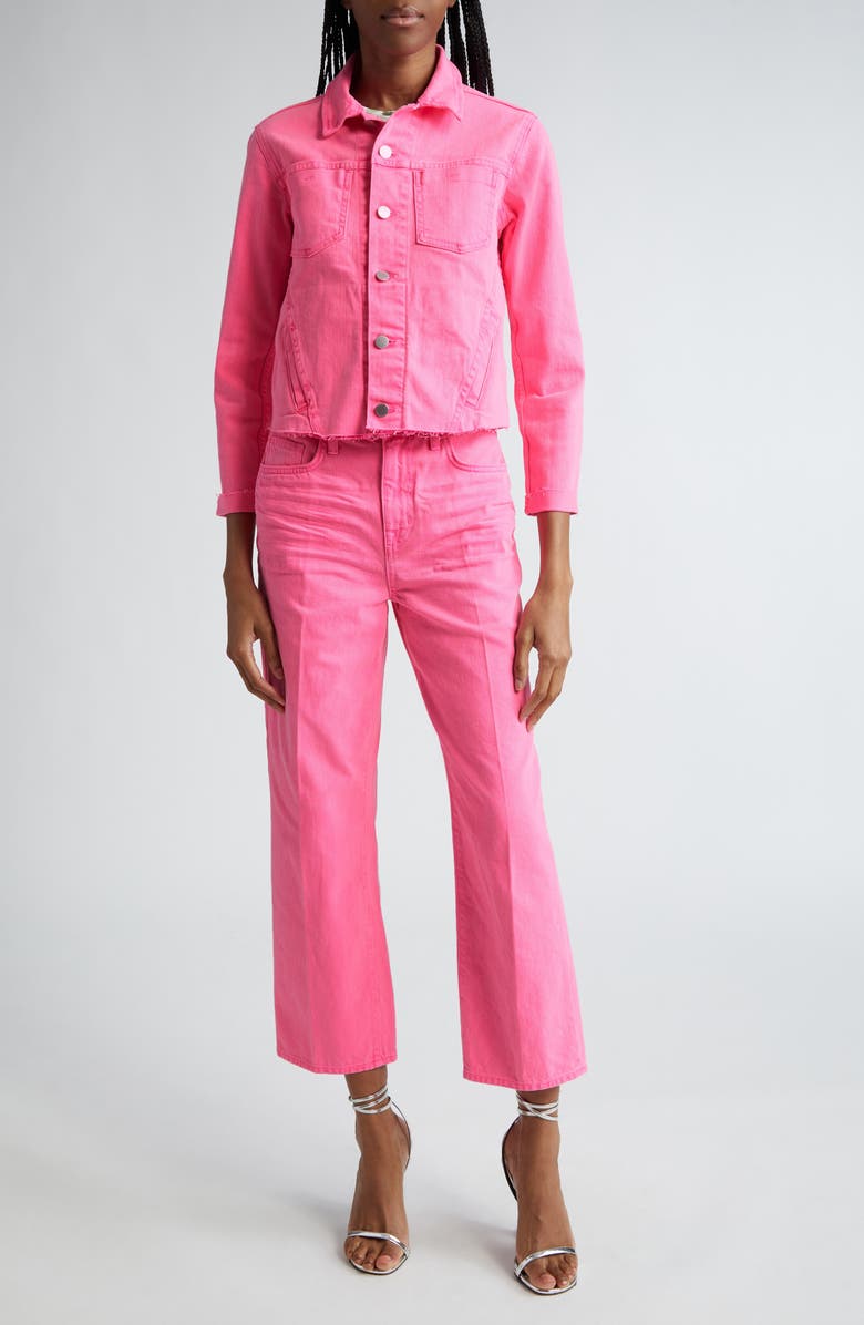 L'AGENCE June High Waist Crop Stovepipe Jeans, Alternate, color,