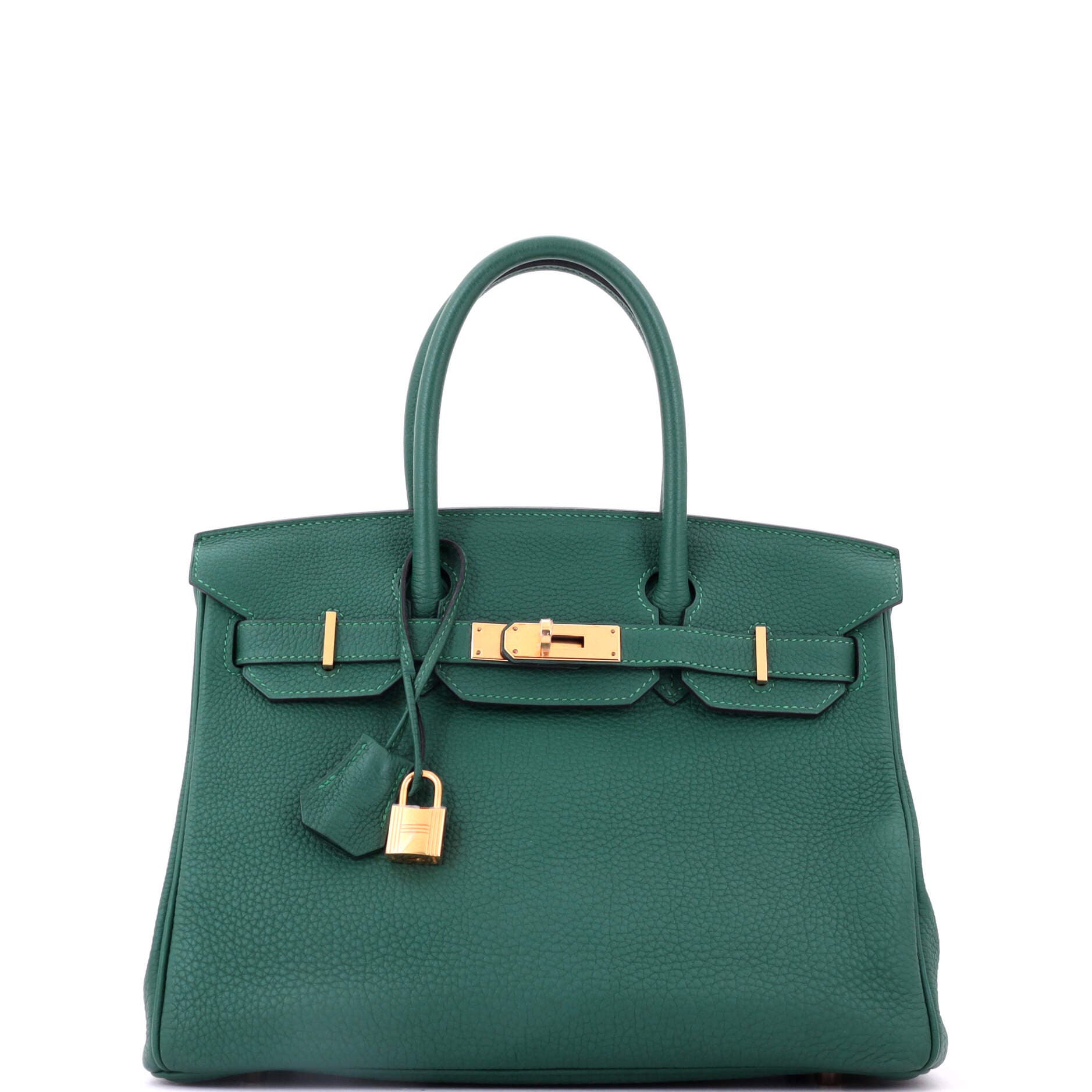 Birkin Handbag Green Togo with Gold Hardware 30, Main, color, Green