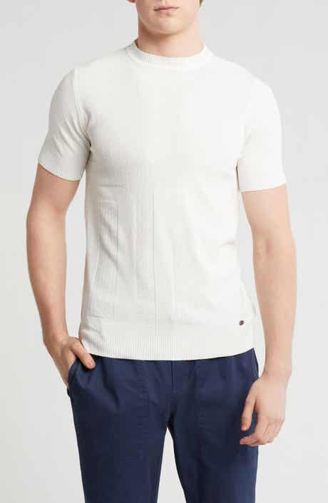 T.R. PREMIUM Textured Knit Short Sleeve Sweater