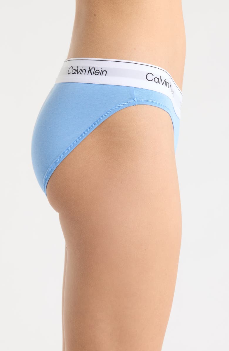Calvin Klein Logo Bikini, Alternate, color, Blue Descent
