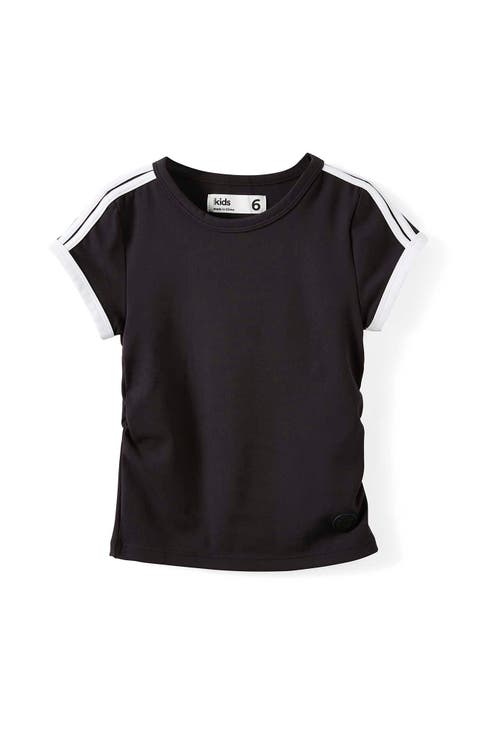 Kid's Soft Stretch Active Gathered Short Sleeve Baby Tee