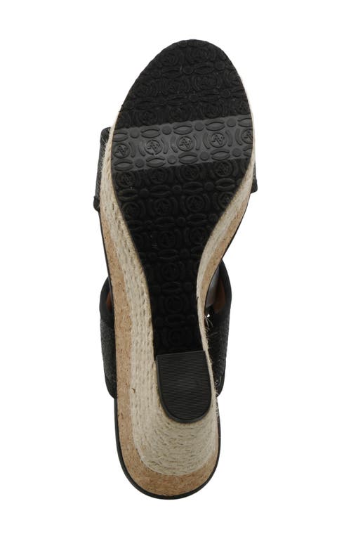 Adrienne Vittadini Casia Wedge Sandal In Black