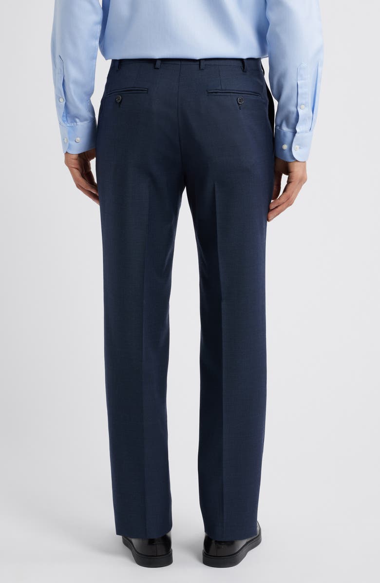 Canali Impeccabile Regular Fit Bird's Eye Super 130s Wool Dress Pants, Alternate, color, Navy