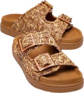 Forever & Always Shoes Milana Leather Double-Strap Sandal