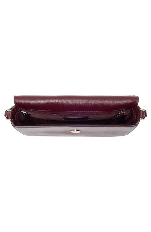 Kate Spade New York Envelope Flap Leather Crossbody Bag In Burgundy
