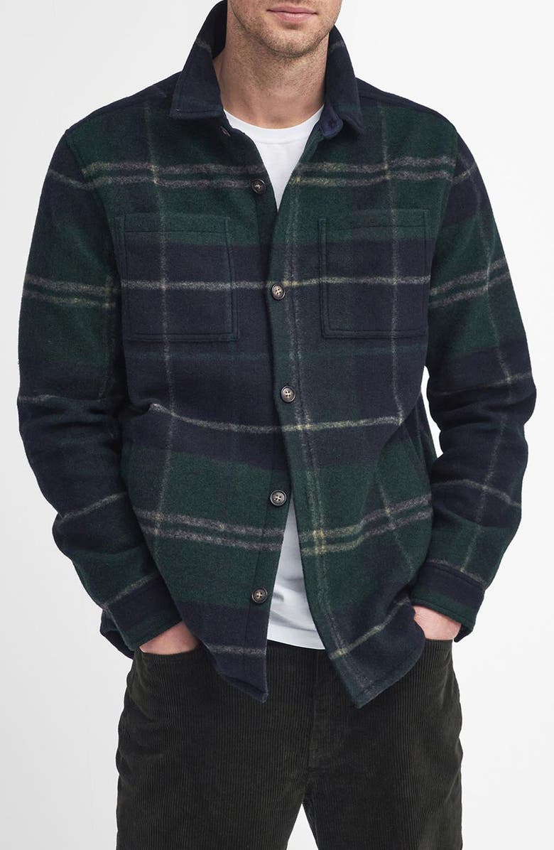 Barbour Chapter Plaid Overshirt, Main, color, 