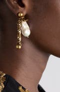 Dries Van Noten Freshwater Pearl Drop Earrings