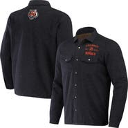NFL X DARIUS RUCKER Men's NFL x Darius Rucker Collection by Fanatics Charcoal Cincinnati Bengals Shacket Full-Snap Jacket