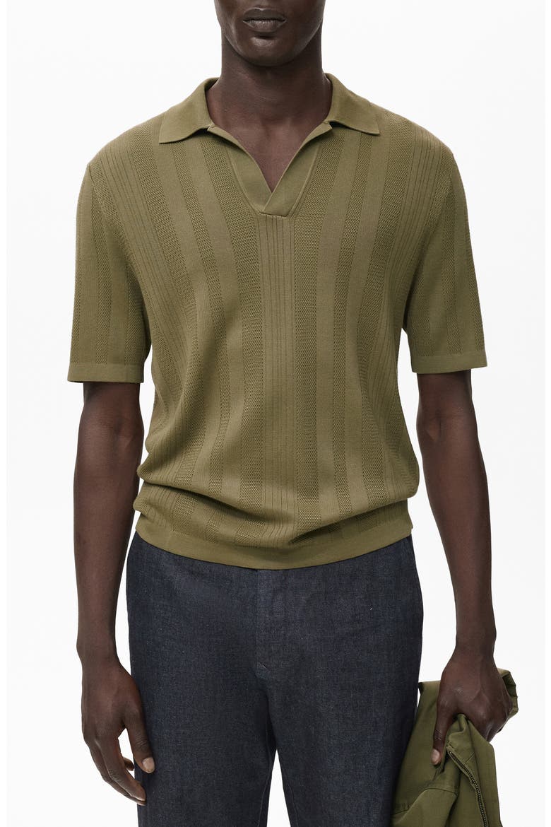 Rib Johnny Collar Polo, Main, color, KHAKI GREEN