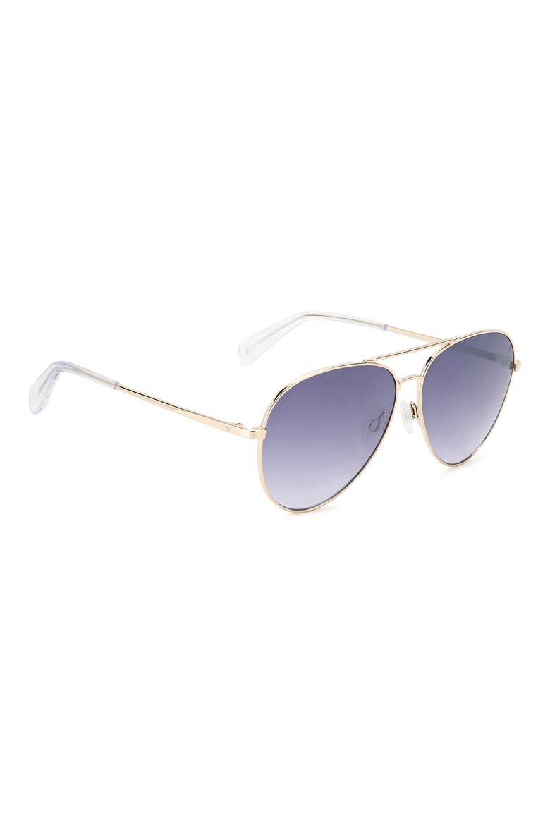 59mm Aviator Sunglasses, Alternate, color, GOLD/ GREY MS SILVER
