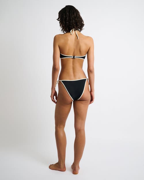Onia Cleo Bikini Bottom In Black/egret
