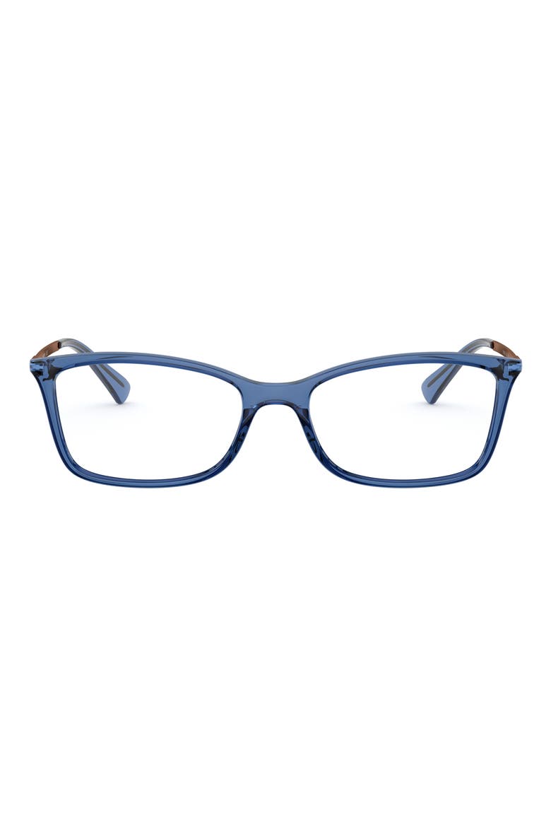 54mm Pillow Optical Glasses, Main, color, TRANSPARENT BLUE