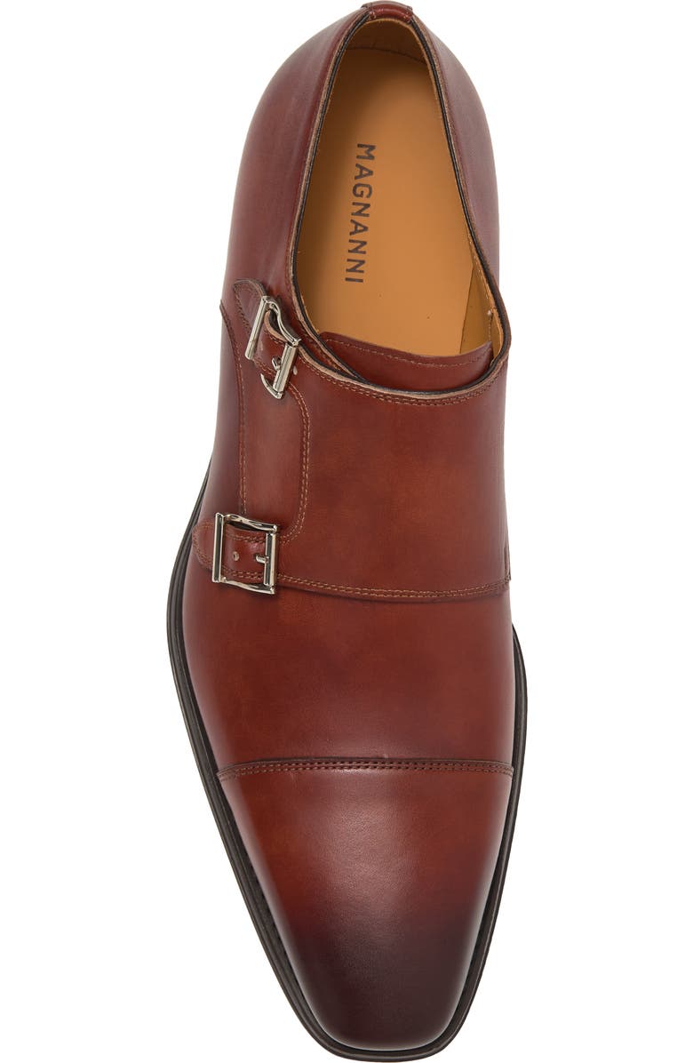 Magnanni Benetiez II Double Monk Strap Loafer - Wide Width Available, Alternate, color, Cognac
