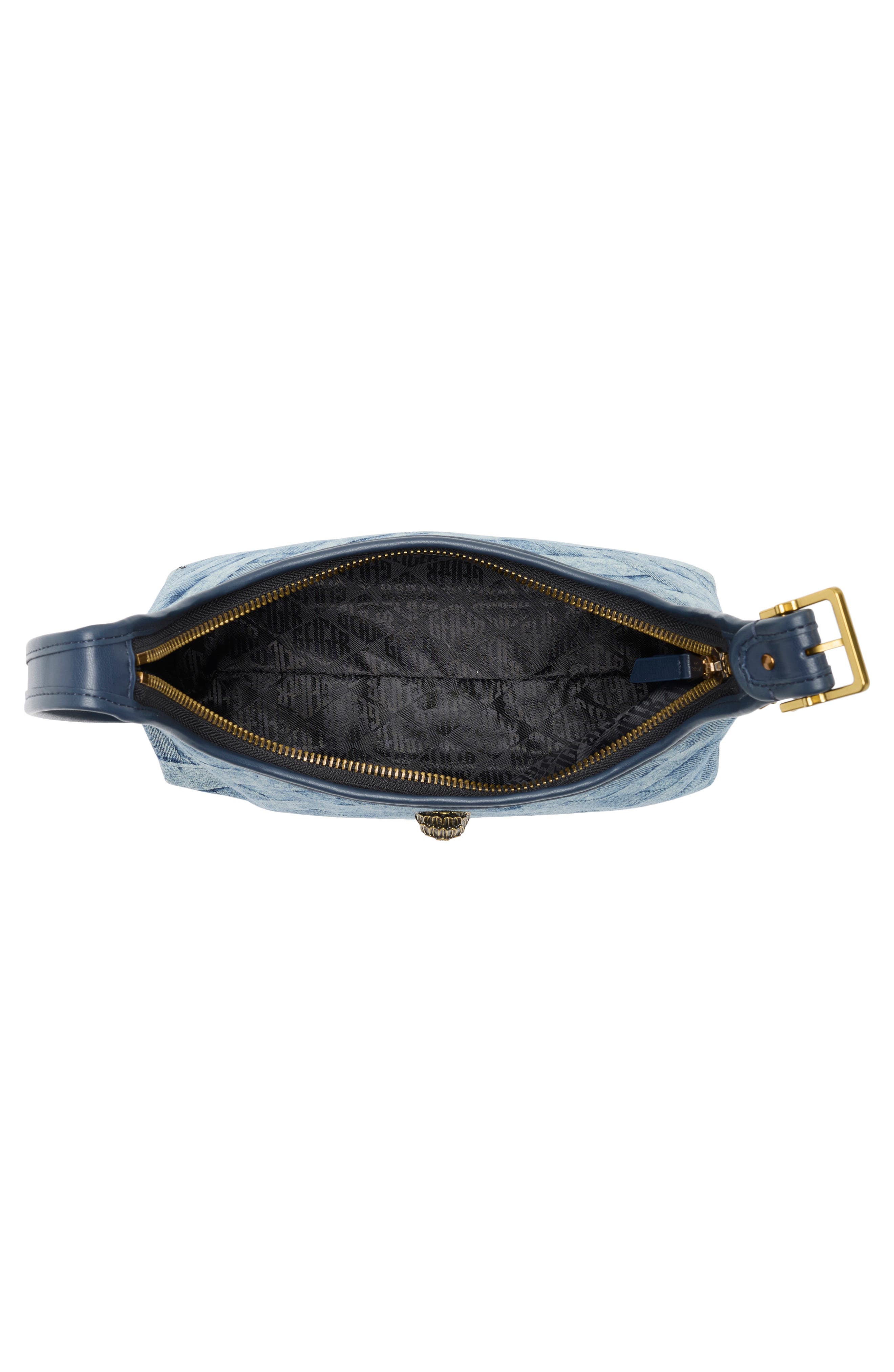 Kurt Geiger London Kurt Denim Shoulder Bag, Alternate, color, Navy