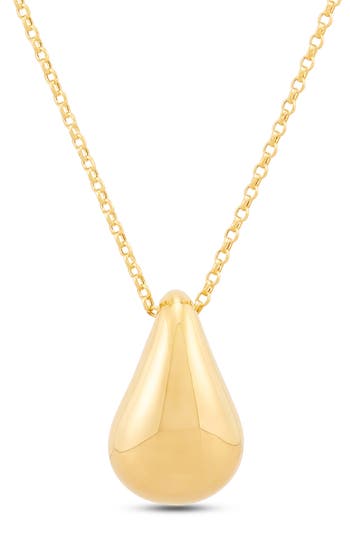 Frankie & Zoe Teardrop Pendant Necklace In Gold