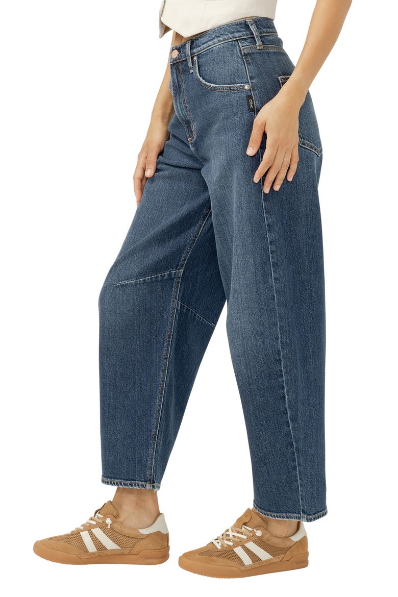 High Waist Barrel Leg Jeans, Alternate, color, ISLINGTON