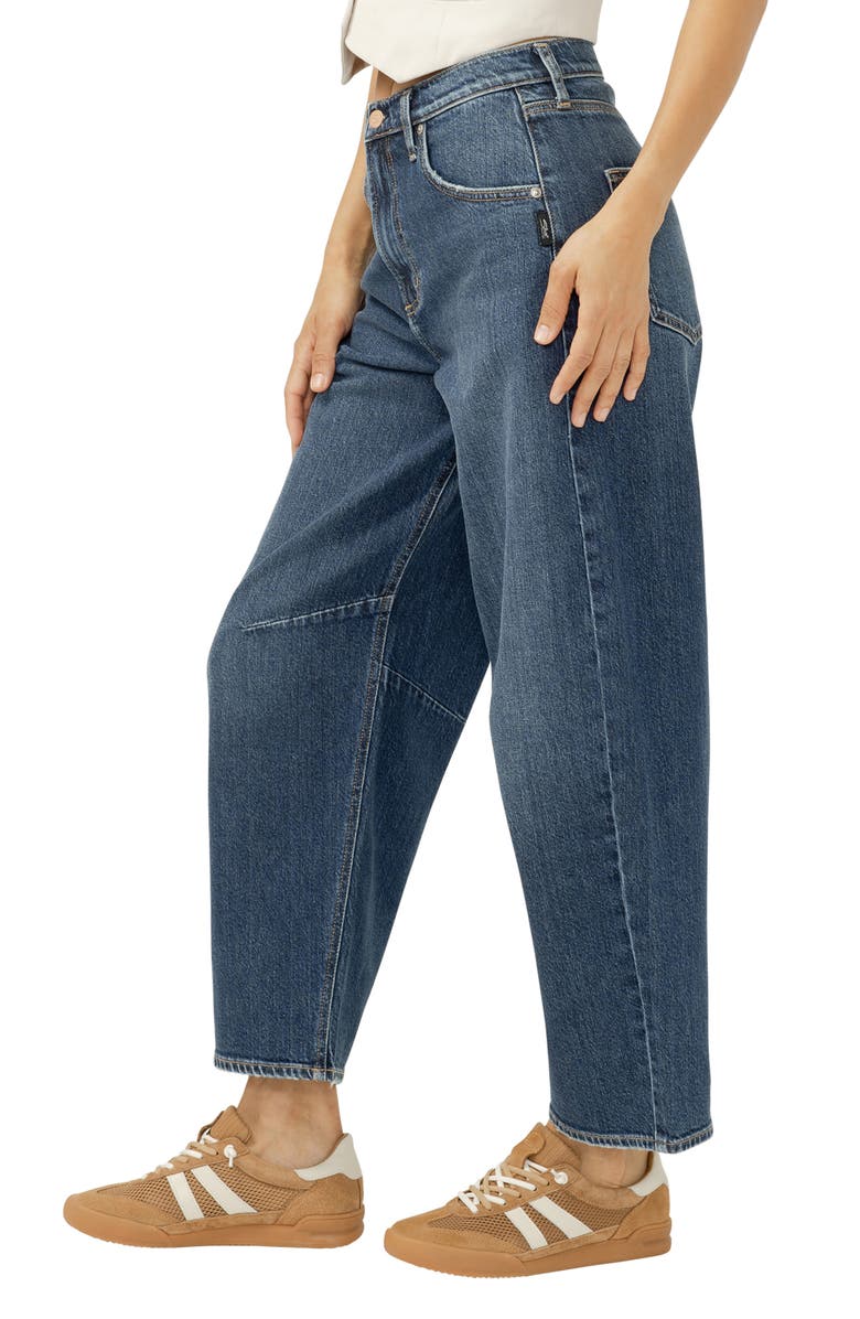 Silver Jeans Co. High Waist Barrel Leg Jeans, Alternate, color, Islington