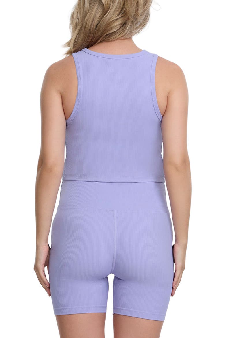 Crew Neck Racerback Cropped Maternity Tank, Alternate, color, Sweet Lavender