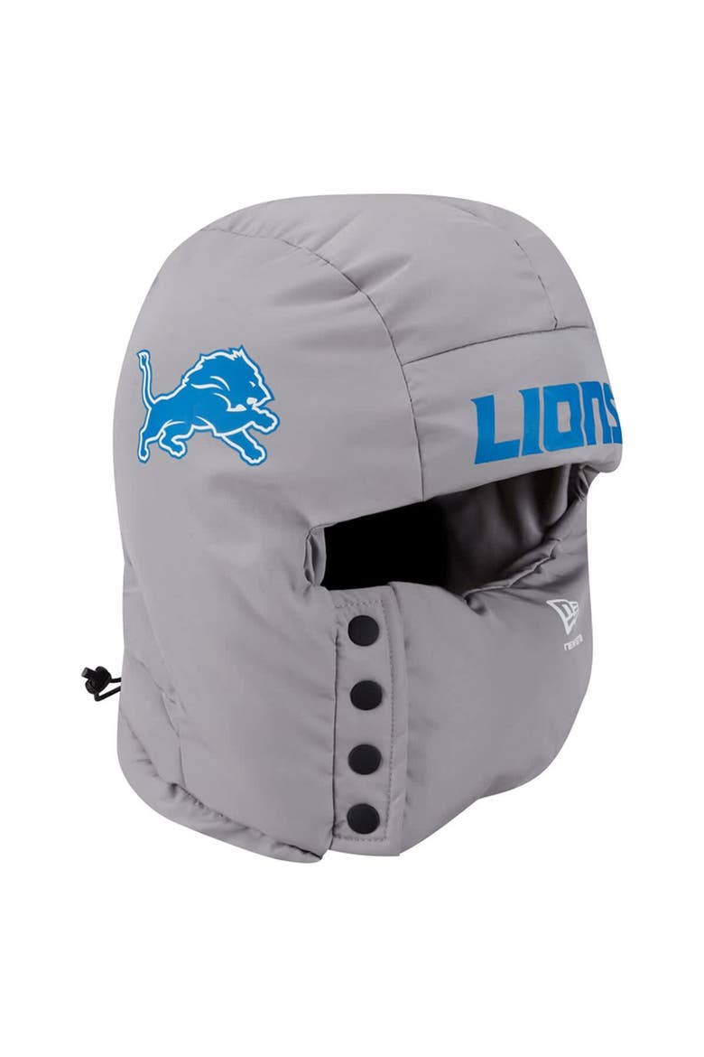 Men's New Era  Gray Detroit Lions Puffer Balaclava, Main, color, Gray