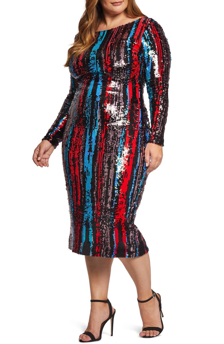 Dress the Population Emery Scoop Back Dress, Alternate, color,