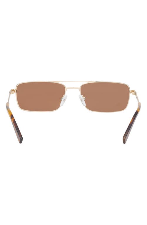 Abercrombie & Fitch 57mm Square Sunglasses In Gold