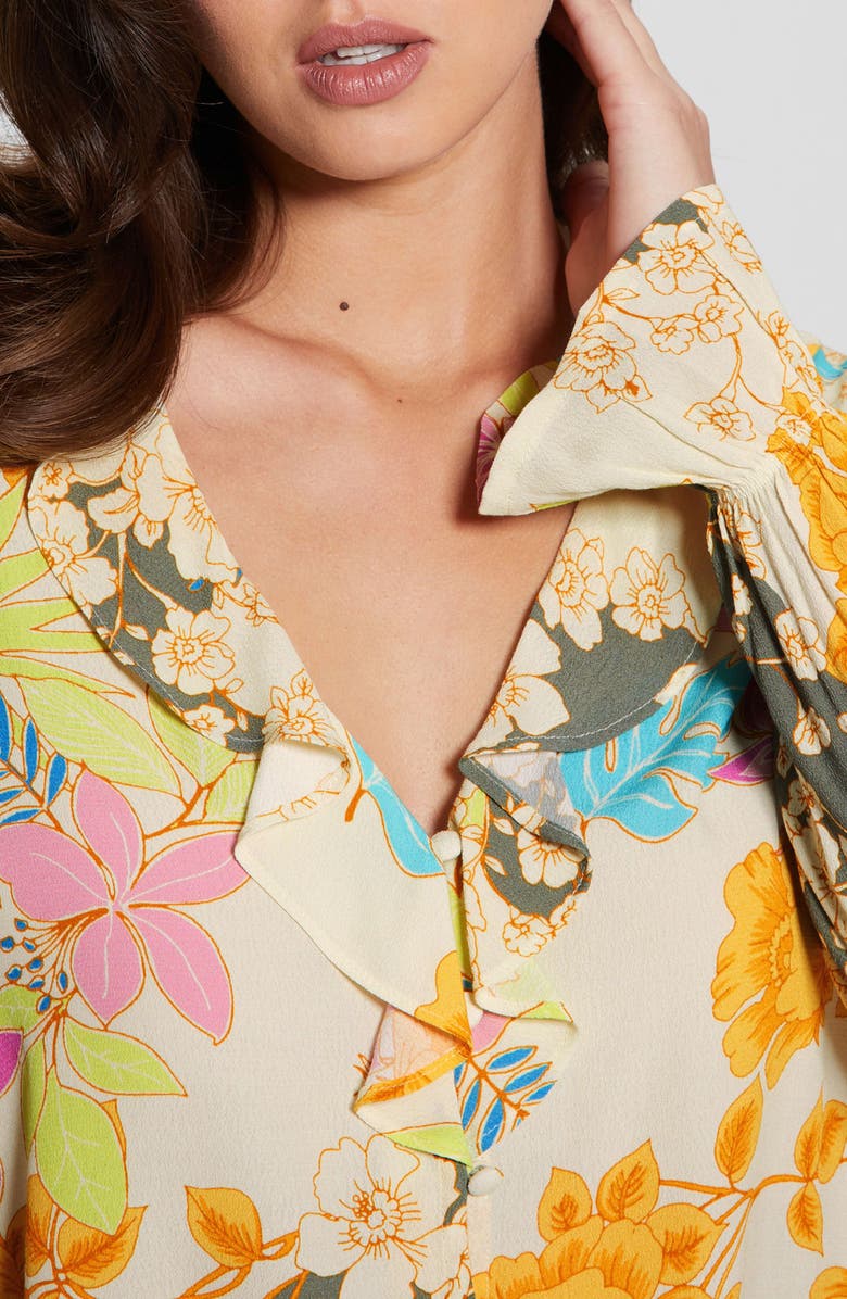 GUESS Toni Floral Print Top, Alternate, color, 