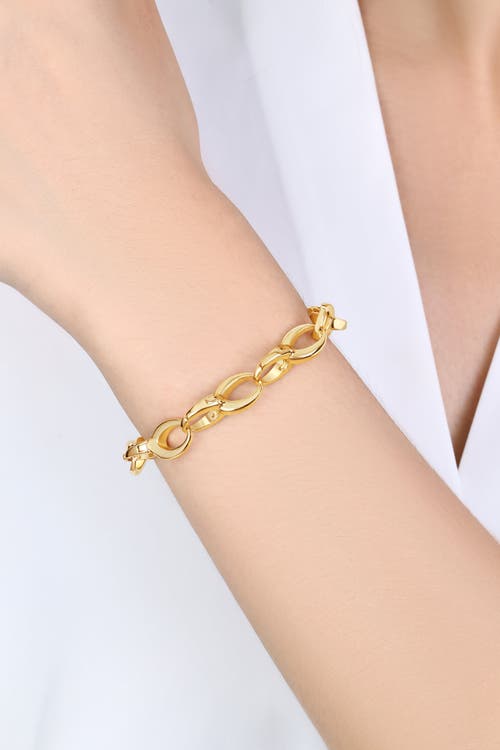 Mint & Lily Bold Cable Link Charm Bracelet In Gold