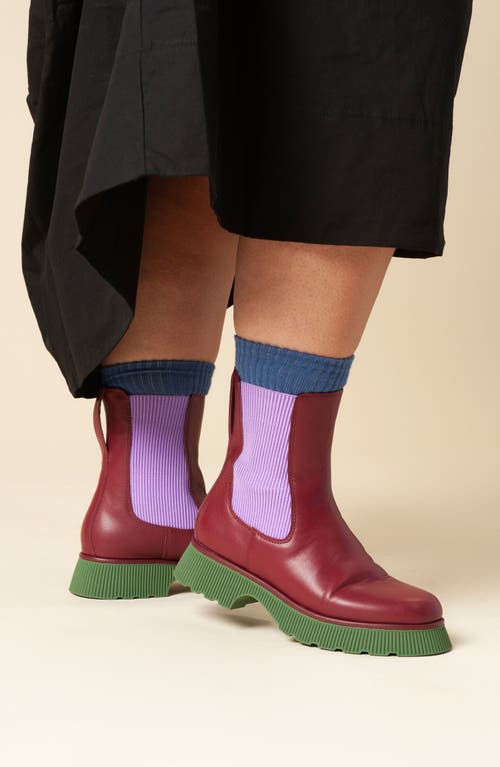 Charlotte Stone Esmee Lug Sole Chelsea Boot In Multi