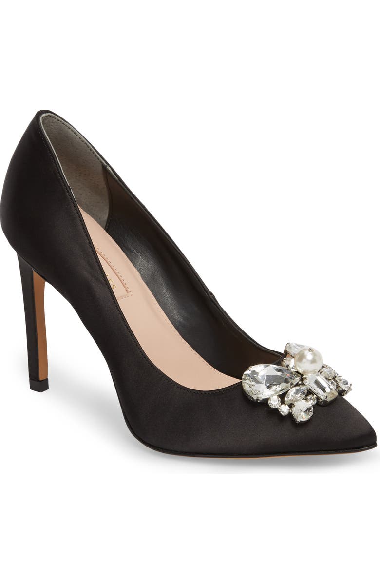 Avec Les Filles Chiara Embellished Pointy Toe Pump, Main, color,